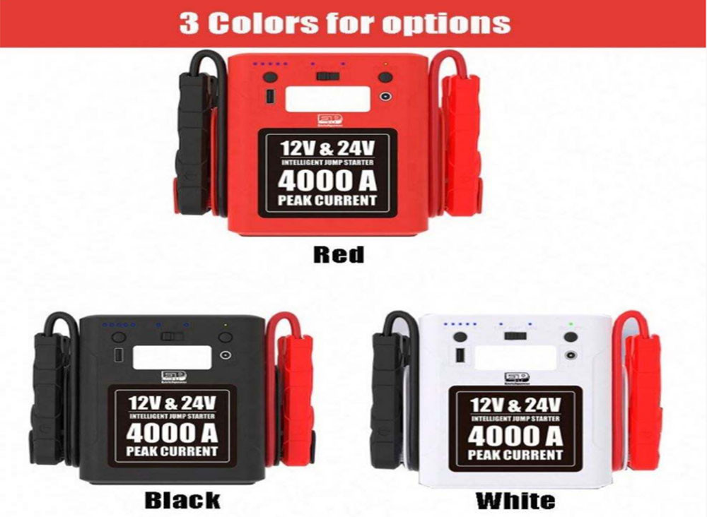 De 12V 24V 56000mAh Emergency Car Workshop Lithium Battery Charger and Jump Starter