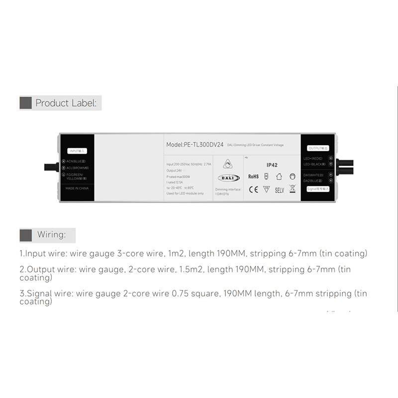 250W Constnat Current DALI Dimmable DUXERIT Driver