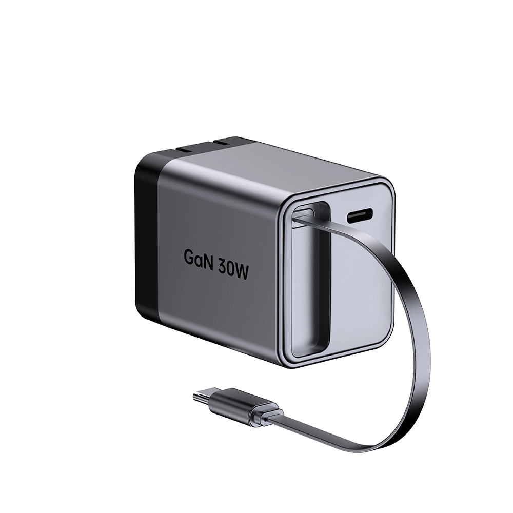 30W US obturaculum foldable velox disco cum retractabili USB c cable