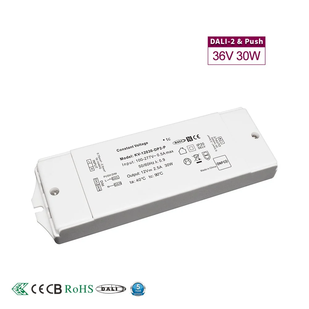 36V Constant Voltage 30W DALI Dimmable DUXERIT Driver
