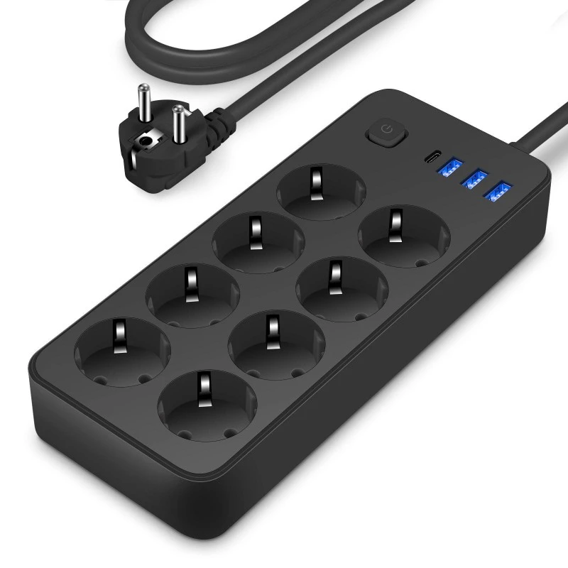 EU Standard Power Exue VIII AC cum IV USB portuum