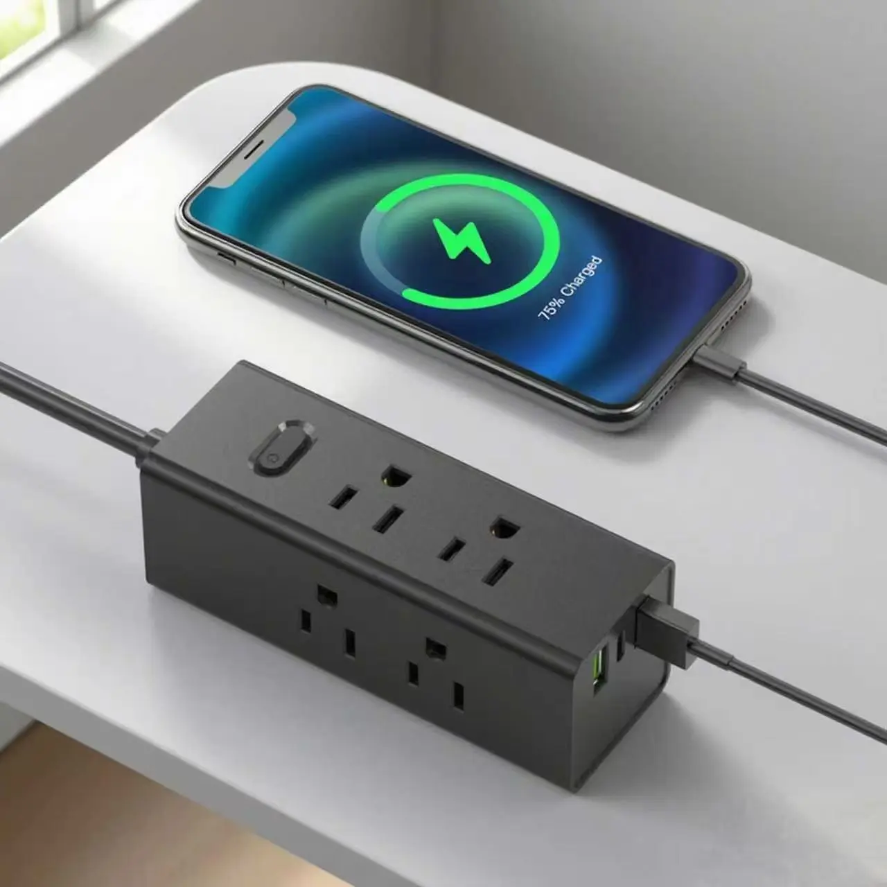 US Power velit in USB Flat Plug Tractus Funiculus Travel Power velit